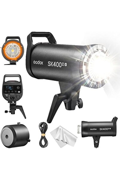 GENERAL فلاش استوديو Godox SK400IIV بقوة 400 واط، GN65، نظام X بتردد 2.4 جيجا...