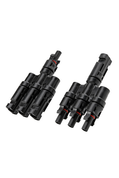 Anker Solix Cablu conector de încărcare solară MC4 cu 3 porturi, Negru - Stan...