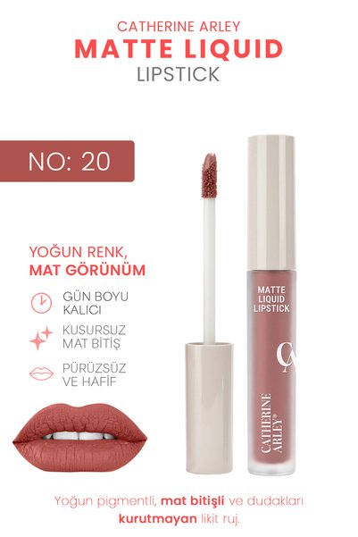 Catherine Arley MATTE LIQUID LIPSTICK MAT LİKİT RUJ NO 20