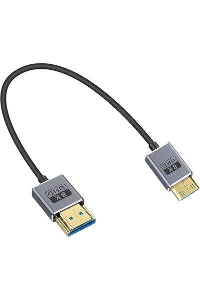 NALACAL كابل HDMI صغير إلى HDMI بدقة 8K - محول رفيع للغاية بسرعة 48 جيجابت في...