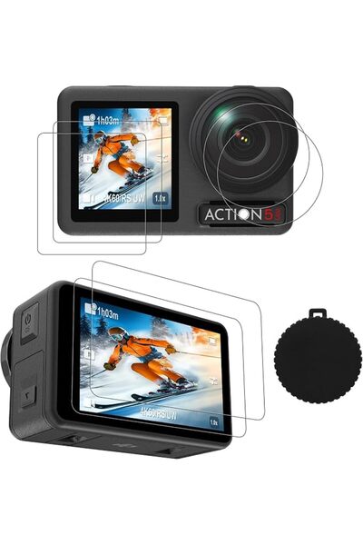 NALACAL واقي شاشة DJI Osmo Action 5 Pro لملحقات DJI Action 5 Pro، شفاف للغاية