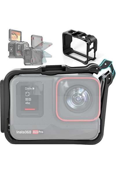 KASTWAVE إطار حماية لكاميرا Insta360 Ace Pro 2/Ace Pro، إطار كاميرا أكشن أفقي...