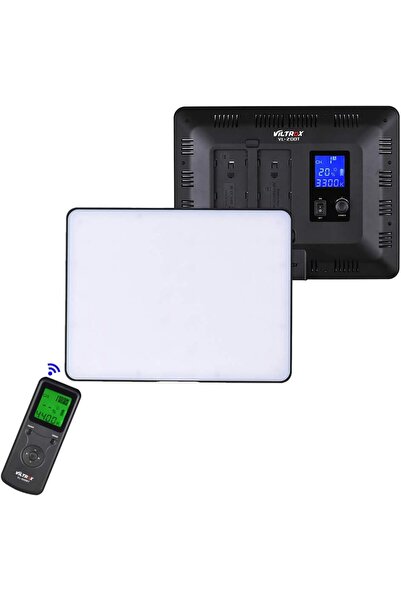 Generic لوحة إضاءة فيديو LED ثنائية اللون قابلة للتعتيم مع تحكم لاسلكي VL-200...
