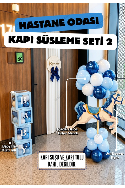 cansınevent Hastane Odası Kapı Süsleme Seti Atlı Karınca Tekli - Balon Standı...