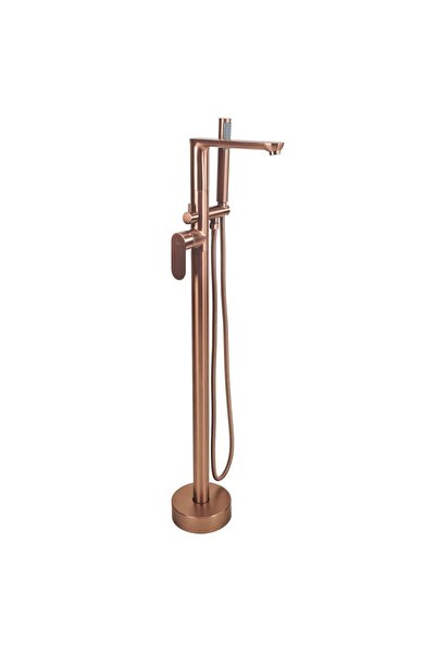 Rea Robinet Pentru Cadă Montat Pe Podea Logan Cupru Periat 18X15X101,5Cm