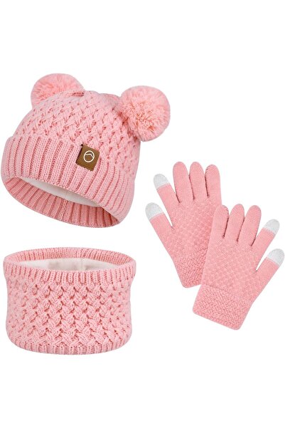 Generic Kids Winter Hat Gloves Scarf Set, Toddler Girls Boys Winter Hat Kids ...