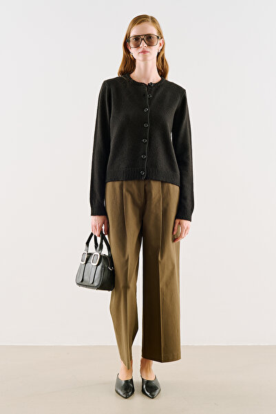 Manuka Crew Neck Knitwear Cardigan Black
