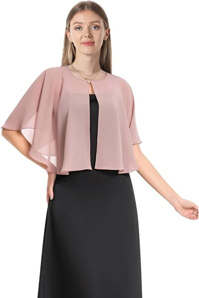GENERAL Chiffon Capelet Soft Shawls and Wraps for Dresses Womens Accessories ...