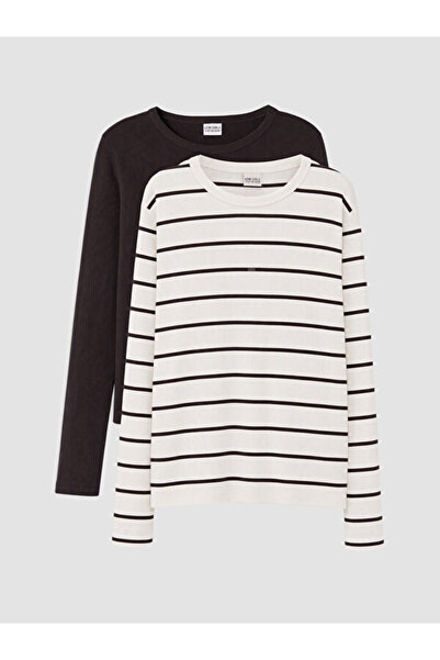 LC Waikiki Esvab • Modern & Distinctive Ribbed Girls' T-Shirt 2-Pack