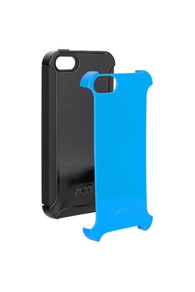 Xqisit Husă robustă pentru iPhone 5S Negru/Albastru