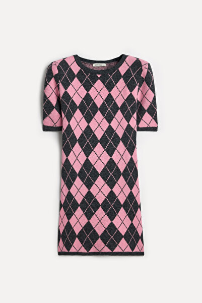 Mudo Women's Gray Plaid A-Form Mini Dress