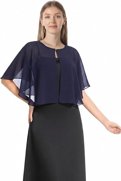GENERAL Chiffon Capelet Soft Shawls and Wraps for Dresses Womens Accessories ...