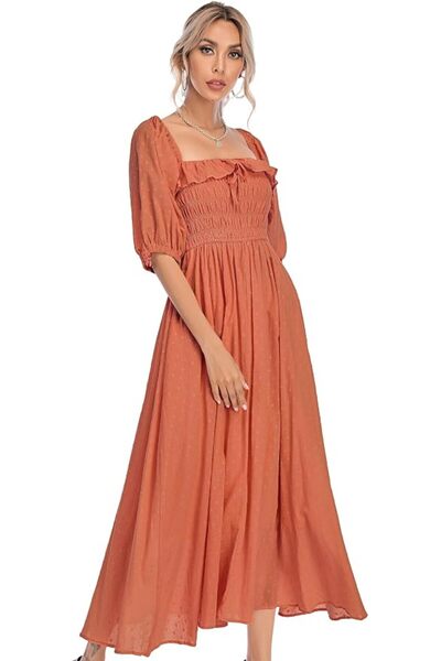 GENERAL R.Vivimos Women Summer Half Sleeve Cotton Ruffled Vintage Elegant Bac...