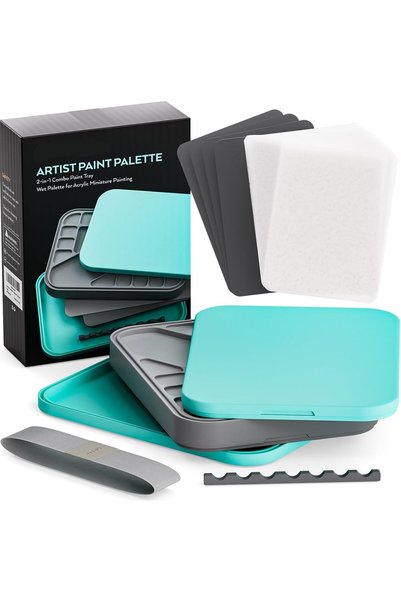Generic Paint Tray Palettes, Stay Wet Palette for Acrylic Miniature Painting ...