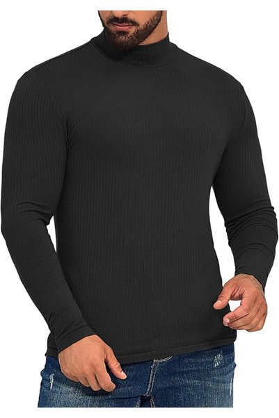 ZAFUL Men's Mock Turtleneck Shirts Long Sleeve Lightweight Slim Fit Undershir...