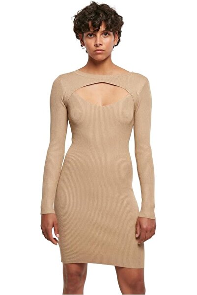 Urban Classics Women's Ladies Cut Out Dress Casual