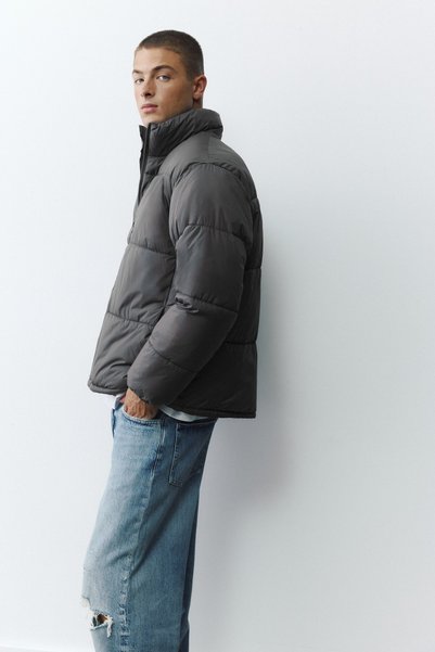Pull & Bear Dik yaka şişme mont