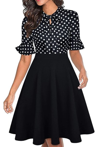 GENERAL Women Summer Floral Ruffle Sleeve Wear to Work Church Wedding Guest P...