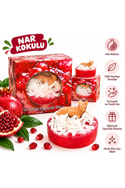 Nar Kokulu Oyuncaklı El Sabunu Çocuklar İçin Eğlenceli El Yıkama Sabunu