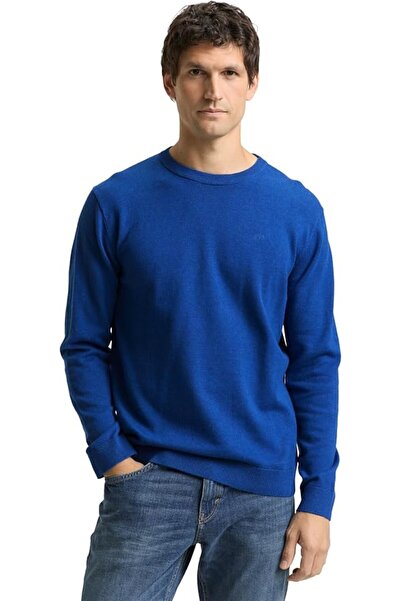 Tom Tailor Men's Basic Knitted Jumper with Crew Neck