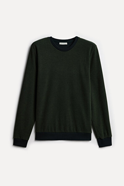 Mudo Men's Khaki Mulineli Crew Neck Sweatshirt