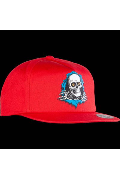Powell Peralta قبعة ريبير '2' سناب باك - حمراء