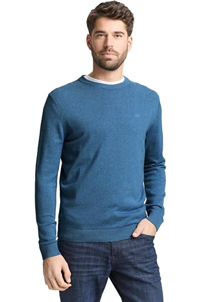 Tom Tailor Men's Basic Knitted Jumper with Crew Neck