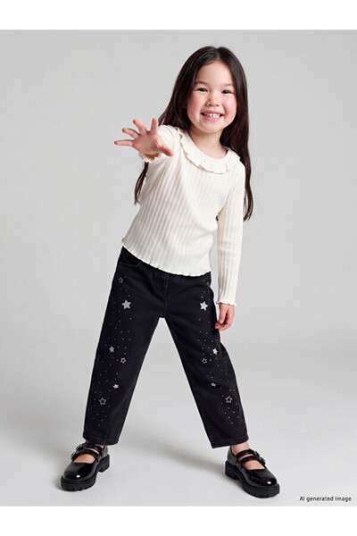 LC Waikiki Esvab • Modern & Distinctive Embroidered Girls' Jean Pants