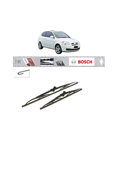 Bosch Set of 2 wipers HYUNDAI ACCENT III (MC) from 2005-2010, Classic Standar...