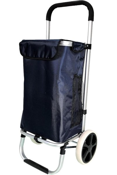 Generic Aluminum Foldable Shopping Trolley with Removable Bag