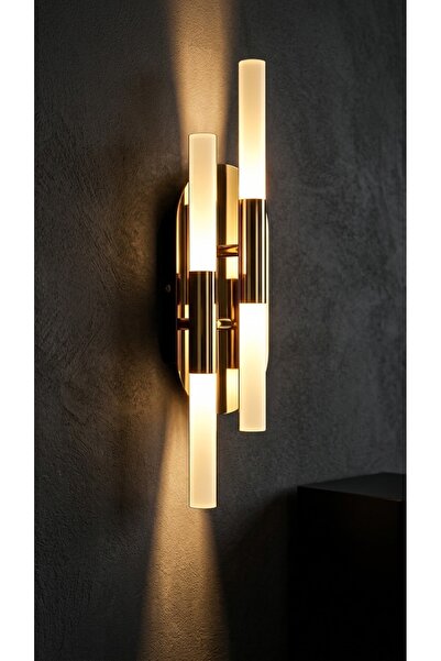 2W LED Duvar Aplik Gold Renk Dekoratif Modern Duvar Lambası