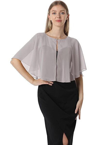 GENERAL Chiffon Capelet Soft Shawls and Wraps for Dresses Womens Accessories ...