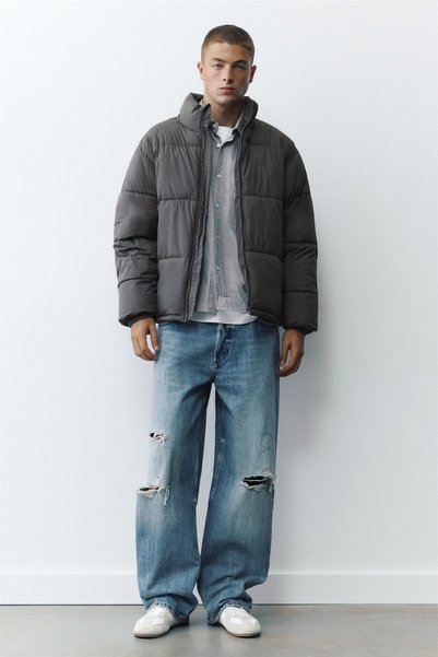 Pull & Bear Dik yaka şişme mont