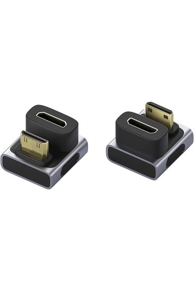 Hagibis محول HDMI صغير إلى HDMI، عبوة من قطعتين، يدعم 8K@60Hz و4K@240Hz، بزاو...