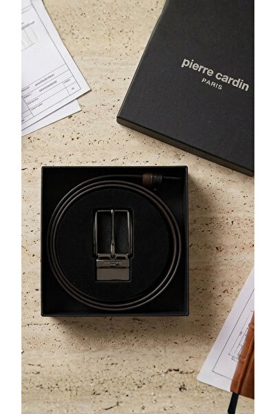 Pierre Cardin Luxury Boxed Double-Sided Men's Leather Belt Men's Leather Acce...