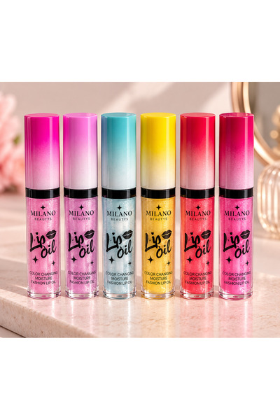 MİLANO BEAUTYS Color Changing Shimmering Lip Oil – Moisturizing and Glossy Li...