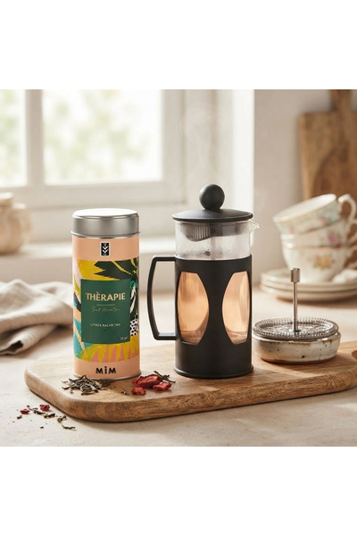 artizanmutfak French Press (350 ml) - Thérapie Tea - Strawberry White Tea (50...