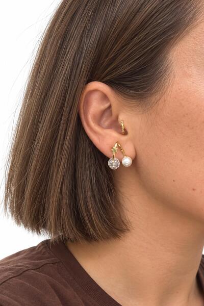 New Obsessions Milky Way 2 Pearl Earrings