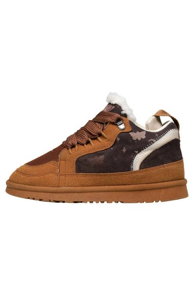 Dogo Γυναικεία βίγκαν παπούτσια τύπου «sneakers» από δέρμα σε χρώμα ταμπά - Σ...
