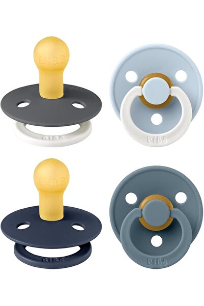 Bibs Liberty Pacifier | 2 Colour Natural Rubber Latex Soothers | Size 1 (0-6 ...