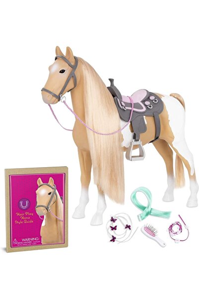 Generic by Battat- Palomino Paint Horse- 20" Hair Play Horse- Toys, Horse, Eq...
