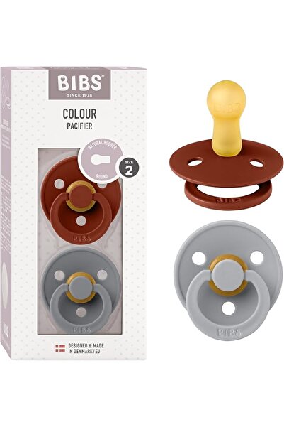 Bibs Liberty Pacifier | 2 Colour Natural Rubber Latex Soothers | Size 1 (0-6 ...