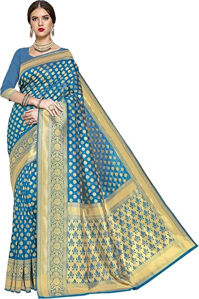 Glory Sarees Women's Jacquard Art Silk Kanchipuram Saree (kara115pastelpink_P...