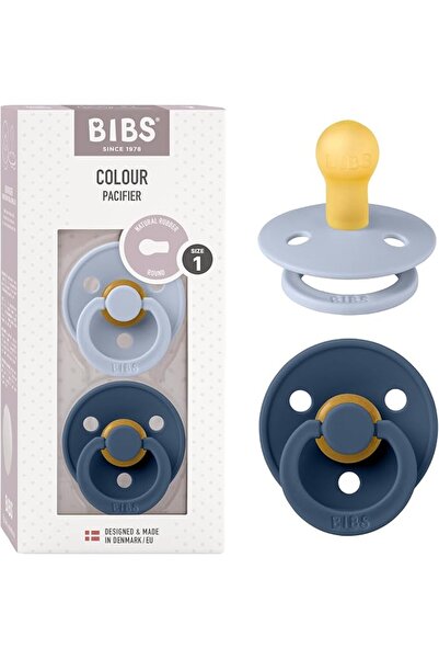 Bibs Liberty Pacifier | 2 Colour Natural Rubber Latex Soothers | Size 1 (0-6 ...