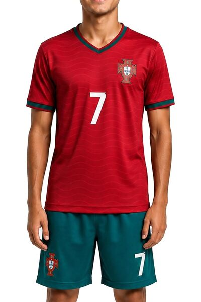 Generic Portugal Football Jersey Set for Kids, Youth & Men – Short Sleeve Soc...