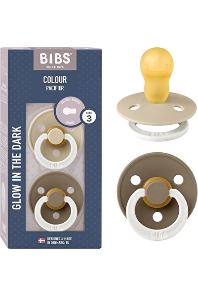 Bibs Liberty Pacifier | 2 Colour Natural Rubber Latex Soothers | Size 1 (0-6 ...