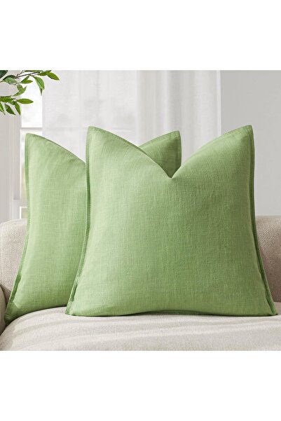 Generic Decorative Cushion Covers, Pack of 2, Plain Colour, Soft Linen, Bohem...
