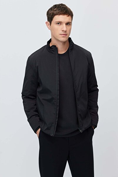 PAULMARK Men's Stand Collar Zippered Seasonal Coat