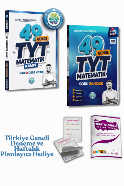 Rehber Matematik 2027 49 Günde TYT Matematik Video Ders Kitabı ve 49 Günde TY...