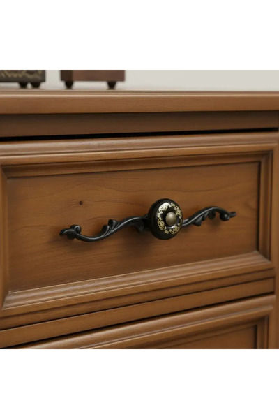 Tomurcuk Porselen Black Button Handle (198-43-D-94)